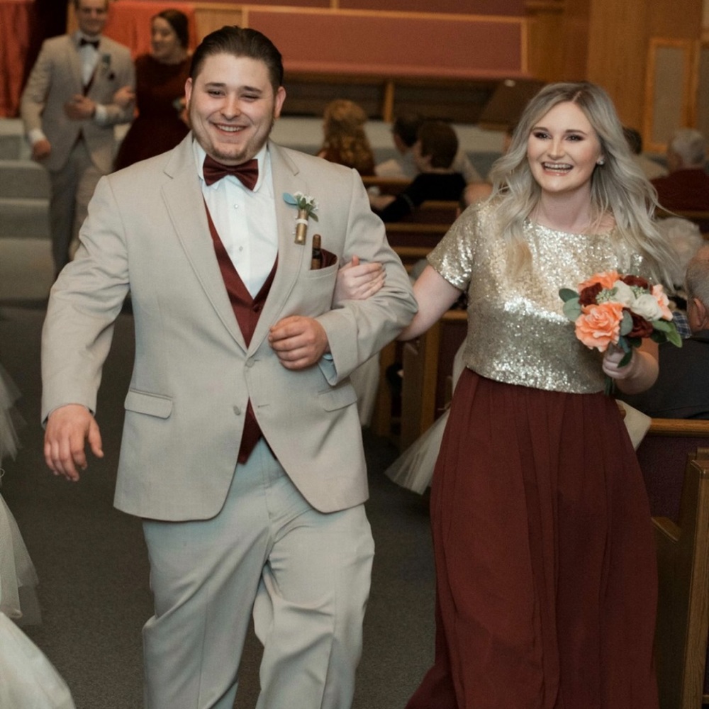 two piece revelry bridesmaid dress